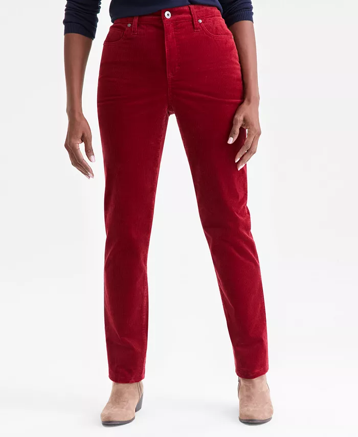 Women's High-Rise Straight-Leg Corduroy Jeans - thumbnail 4