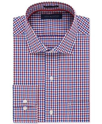 Eagle Non-Iron Multi Blue Check Dress Shirt - Dress Shirts - Men ...