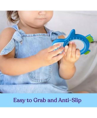 Baby Girls Penguin Teether – Fun and Cute Penguin Soothing Teether – Soft Silicone Teethers with Textured Design for Soothing and Gum Massage – Waterproof Teething Toys 0-6