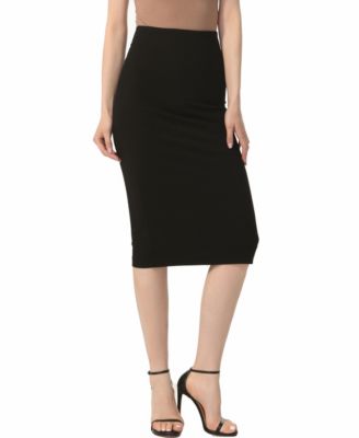 Women's Exposed Back Zip Pencil Skirt