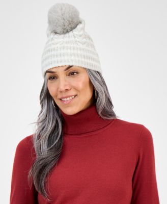 Women's Space Dye Cable Knit Beanie, Macy's Exclusive 