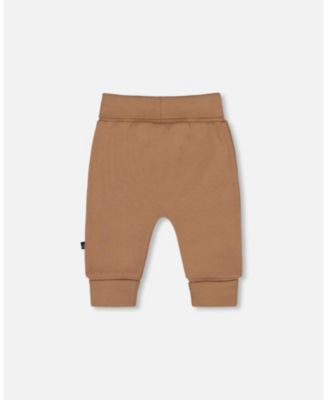 Baby Boy Cotton Evolutive Pants Brown with Bears - Baby