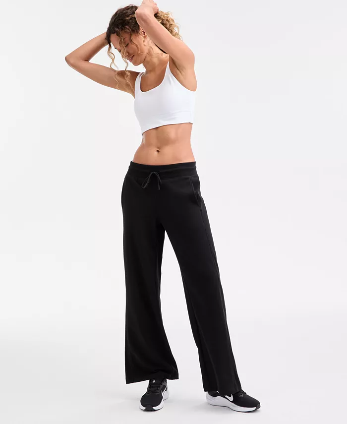 Women's Relaxed High-Rise Flare-Leg Fleece Pants - thumbnail 3