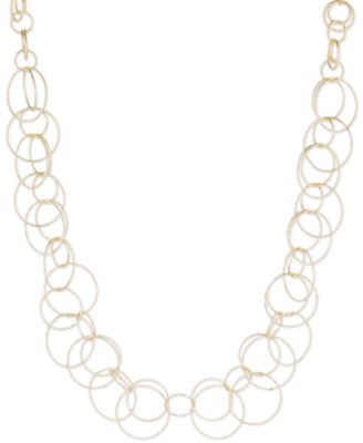 Anne Klein - Bubble-Style Open Link Collar Necklace