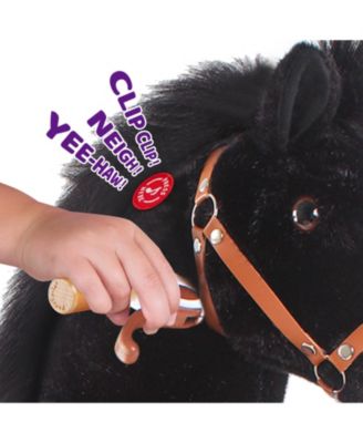 Ride-on Horse Black Model U Size 4 for 4-7 Years