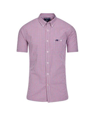 Big & Tall Short Sleeve Graph Check Poplin Shirt