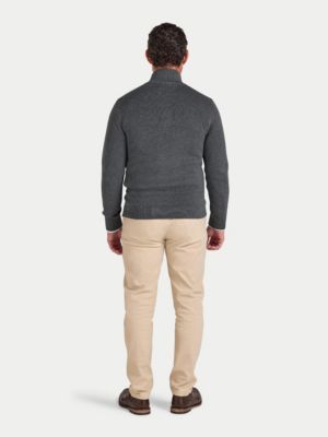 Men's Quarter Zip Cotton/Cashmere Knit