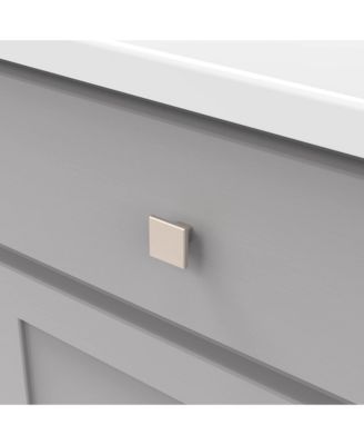Satin Nickel Square Cabinet Knob 10-Pack
