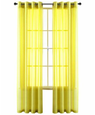 Basic Home Grommet Top Sheer Single Window Curtain