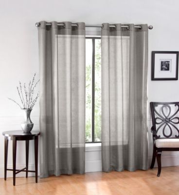 Basic Home Grommet Top Sheer Single Window Curtain - 52 in. W x 84 in. L, Spice