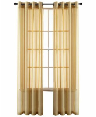 Basic Home Grommet Top Sheer Single Window Curtain - 52 in. W x 84 in. L, Spice