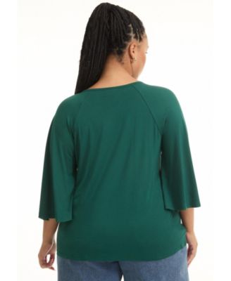 Women's June + Vie Flared Raglan Sleeve Breton Tee