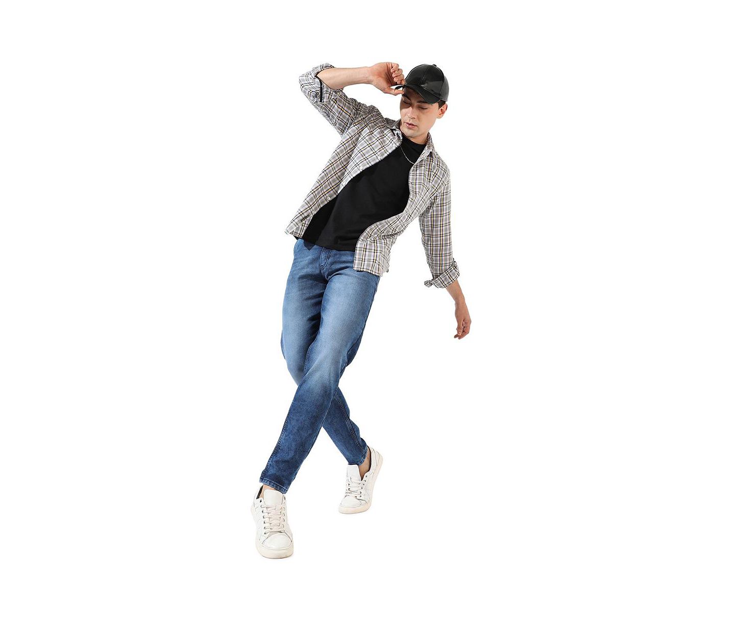 Мужская рубашка Cahoot Campus Sutra Multicolour Checkered Regular Fit Casual, цвет: Коричневый — фото 4
