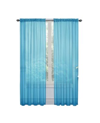 Basic 2 Pack Sheer Voile Home Window Curtains - 52 in. W x 84 in. L
