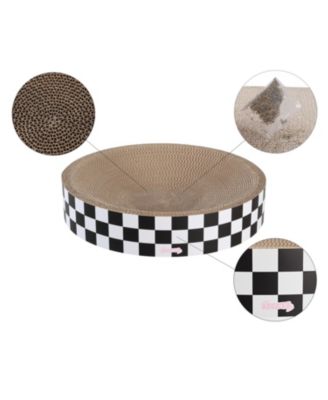 Nelson 20.13" Modern Cardboard Round Bowl Cat Scratcher with Catnip