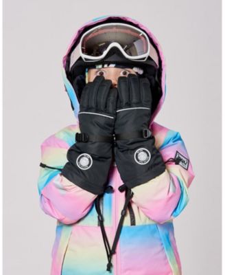 Kids Unisex Winter Teknik Gloves Black - Child