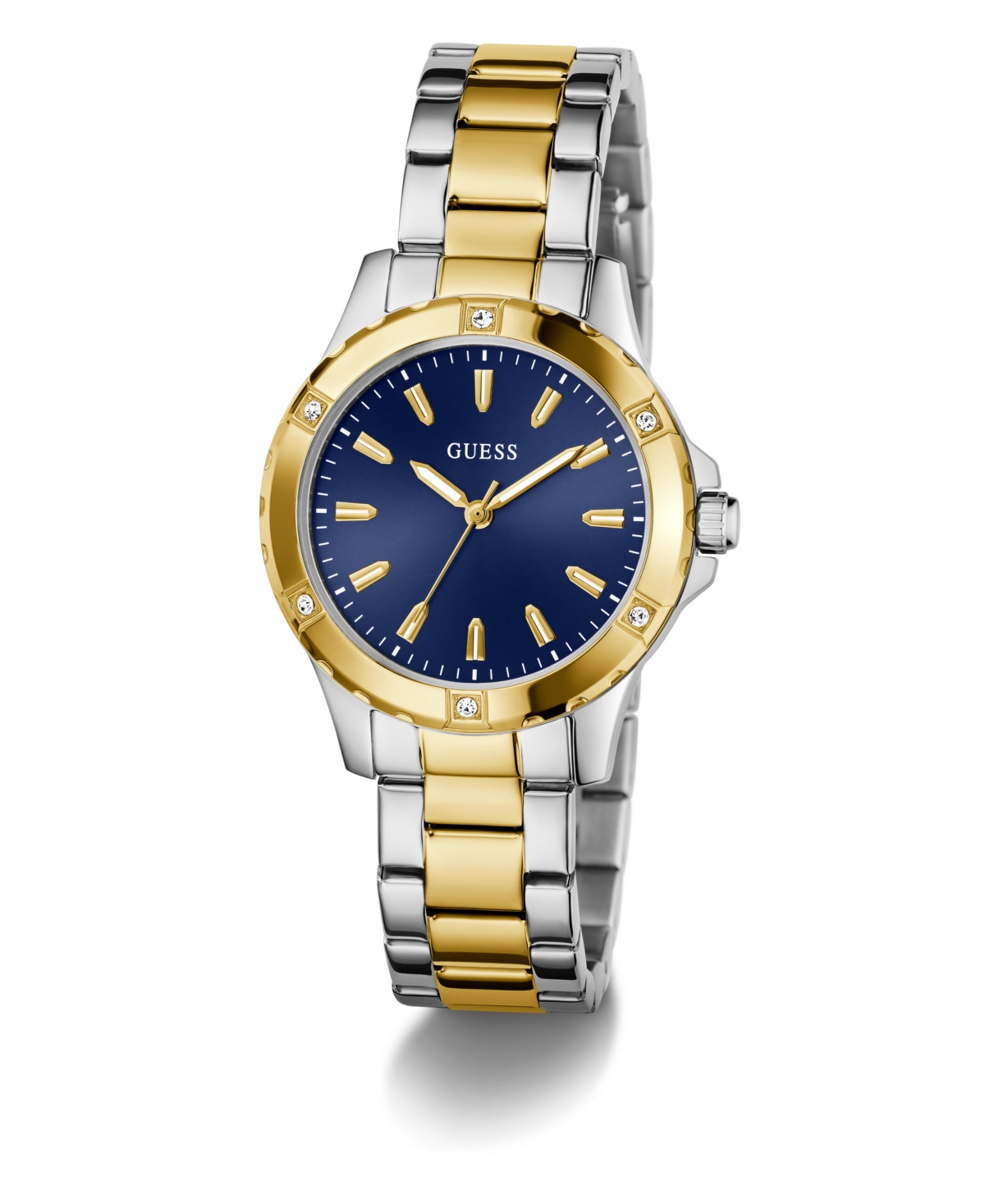 Guess Women's Two-tone Analog Watch, 35mm In Gold