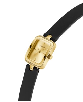 Women's Black Gold Tone Analog Watch, 22mm