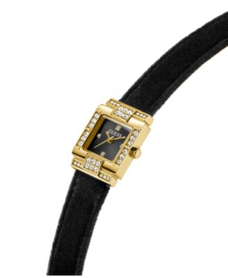 Women's Black Gold Tone Analog Watch, 21mm