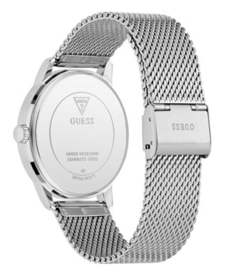 Men's Silver Tone Analog Watch, 40mm