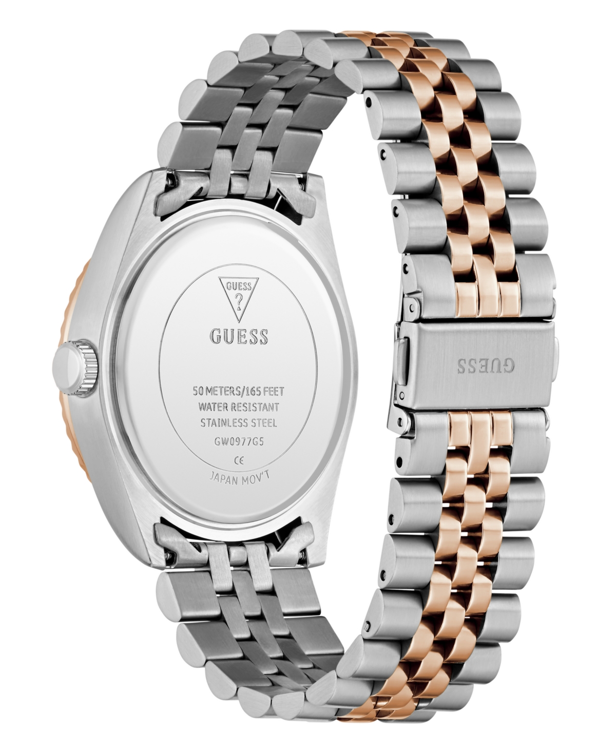 Guess Men's Two-tone Multi-function Date Watch, 42mm In Gold