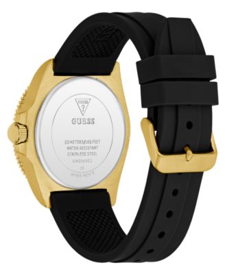 Men's Black Gold Tone Analog Watch, 41mm