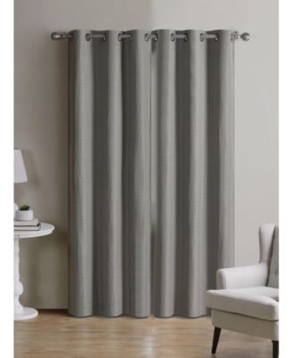 Modern Living 2 Pack Textured Woven Light Filtering Grommet Top Window Curtain Panels - in. Long