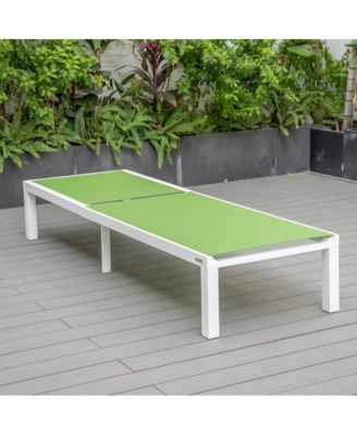 Marlin Patio Chaise Lounge Chair With White Aluminum Frame