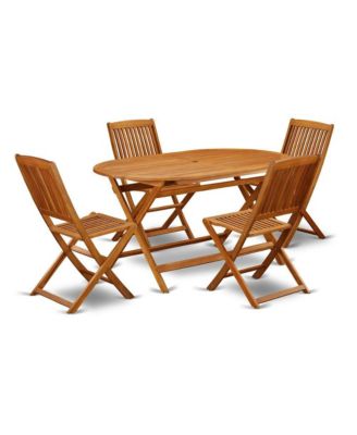 Wooden Patio Set Natural Oil