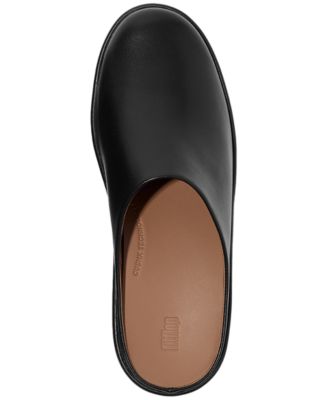 Women's Platfforms Leather Heeled Mules