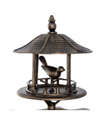 3-in-1 Outdoor Pedestal Bird Bath Feeder Planter Decor -
