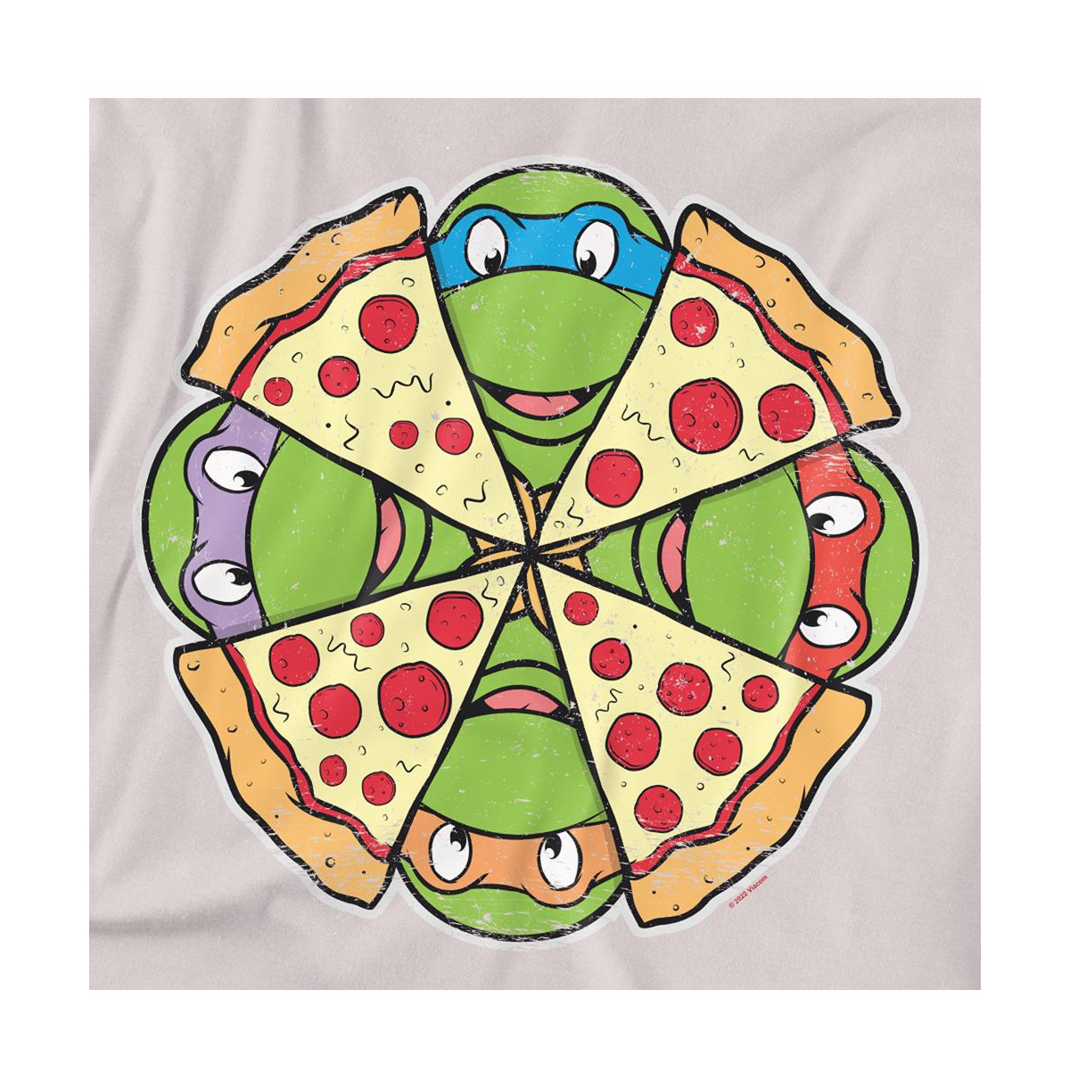 Logovision Men's Teenage Mutant Ninja Turtles Pizza Pie T-Shirt