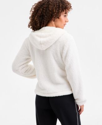 Women's Relaxed Hooded Sherpa Long-Sleeve Jacket, Macy's Exclusive 