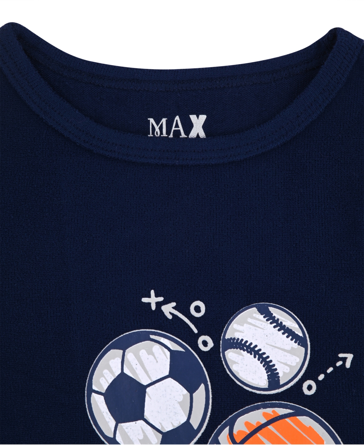 Max & Olivia Baby And Toddler Boys 2-piece Sports Pajama With Socks Set In Blue