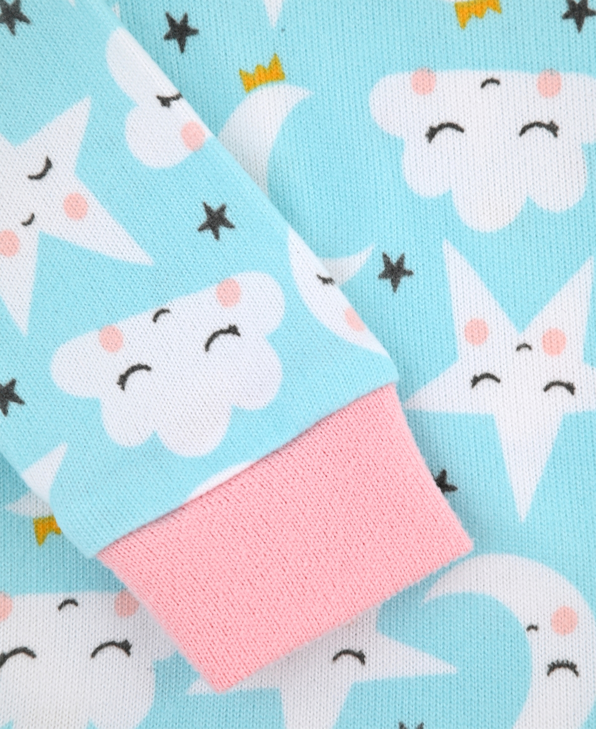 Max & Olivia Baby And Toddler Girls 2-piece Moon Stars Pajama With Socks Set In Blue