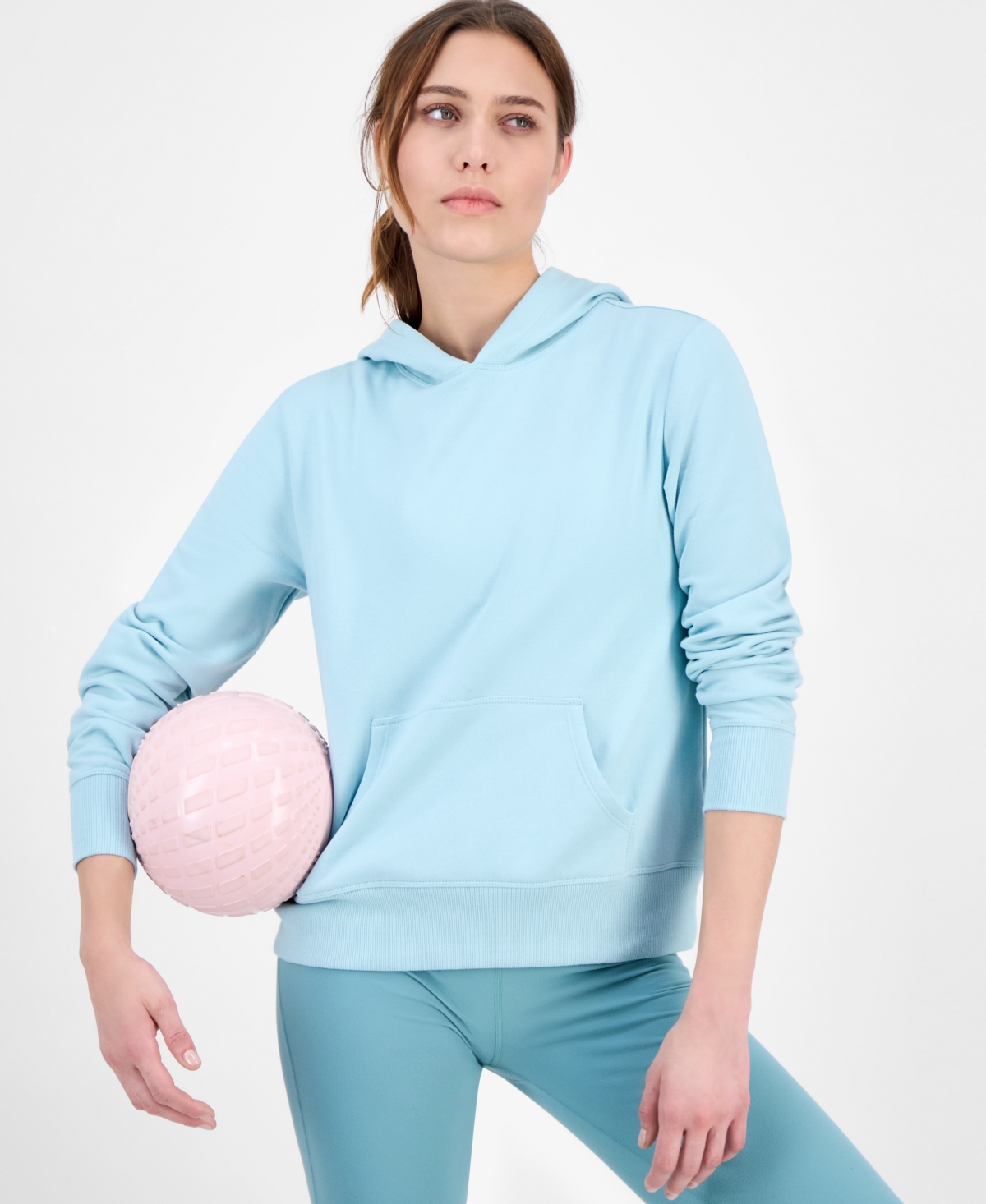 Id Ideology Women's Kangaroo-Pocket Fleece Hoodie, Created for Macy's