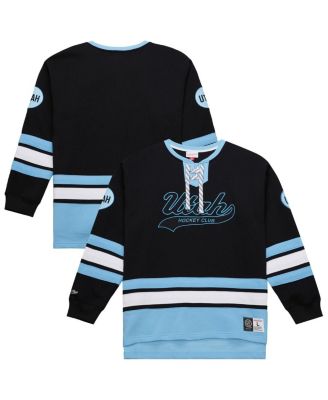 Men's Black Utah Mammoth Heritage Lace-Up Pullover Sweatshirt