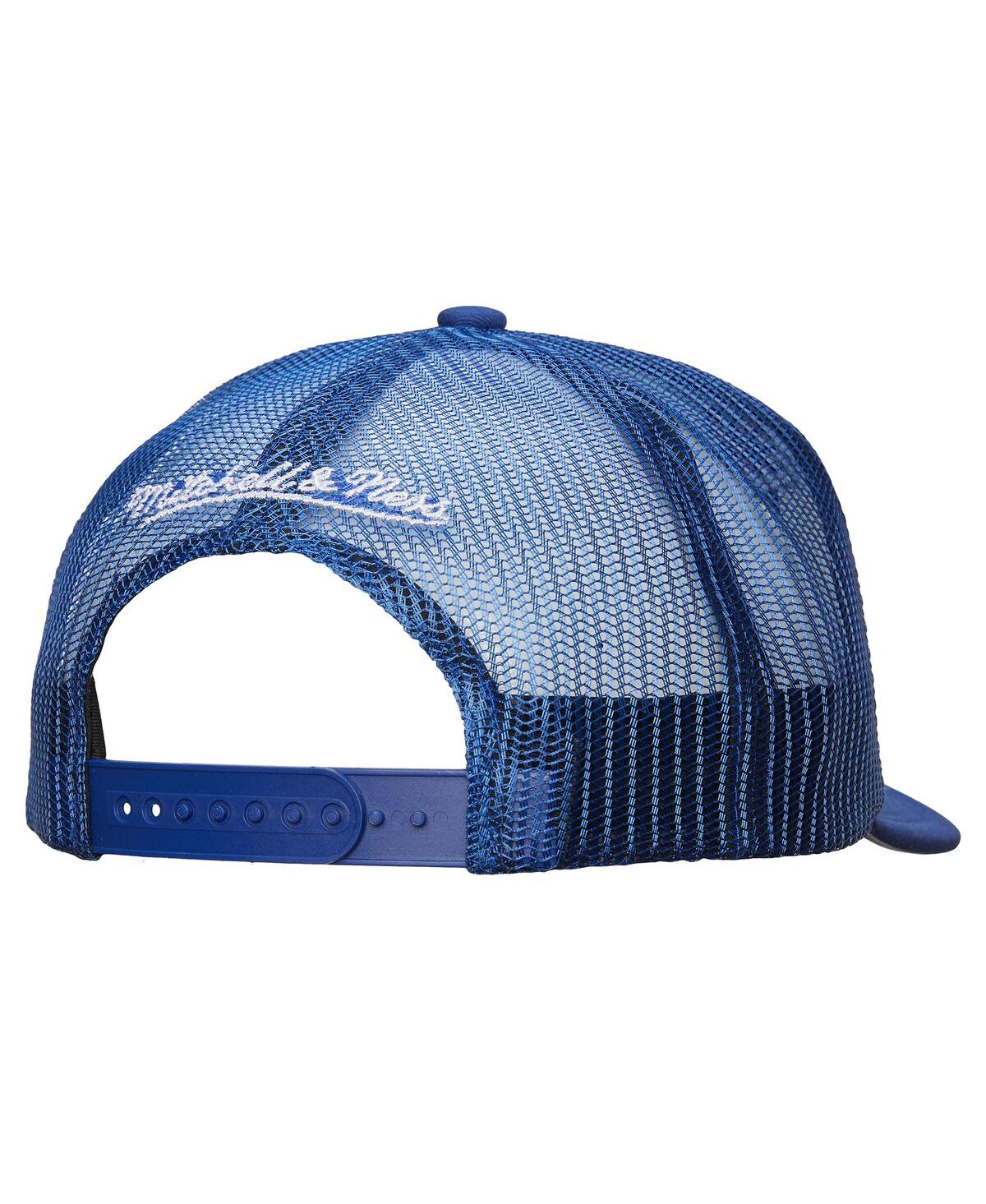 Mitchell & Ness Men's White/blue Tampa Bay Lightning Gridlock Trucker Adjustable Hat In Multi