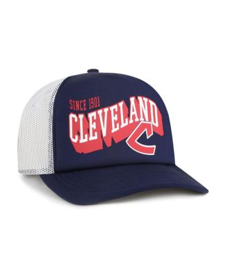 Men's Navy Cleveland Guardians Meander Foam Trucker Snapback Hat