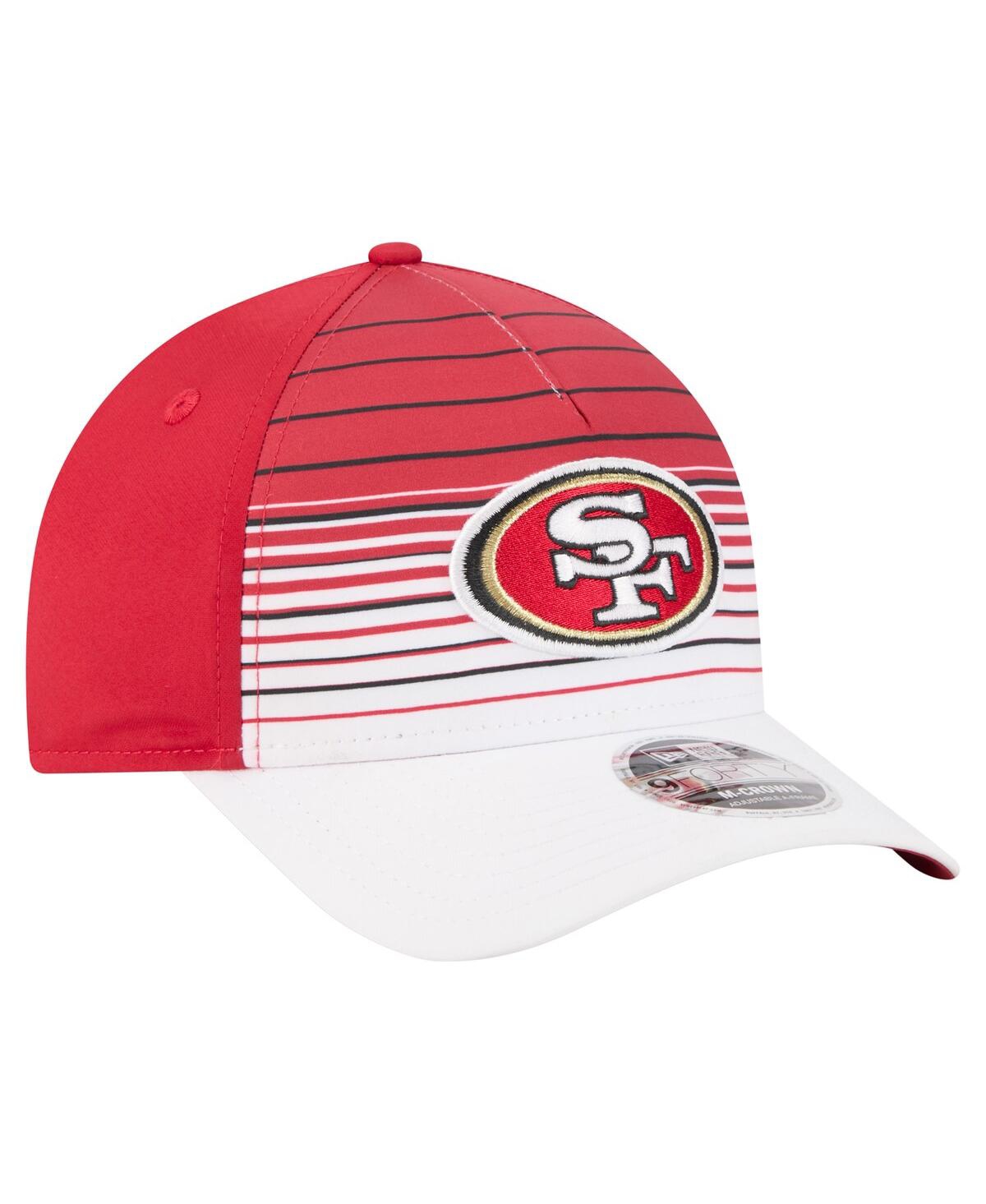 New Era Men's White/scarlet San Francisco 49ers Adventure Gradient 9forty M-crown A-frame Adjustable Hat In Multi