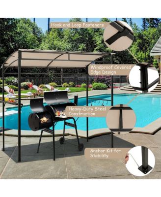 7'x4.5' Grill Gazebo Outdoor Patio Garden BBQ Canopy Shelter Storage Hook
