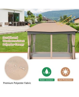 Patio 12' x 10' Canopy Heavy Duty Steel Gazebo Double Vented Outdoor
