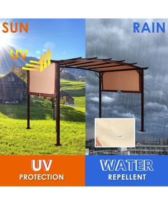 12' x 9' Pergola Kit Metal Frame Gazebo Canopy Cover Patio Shelter