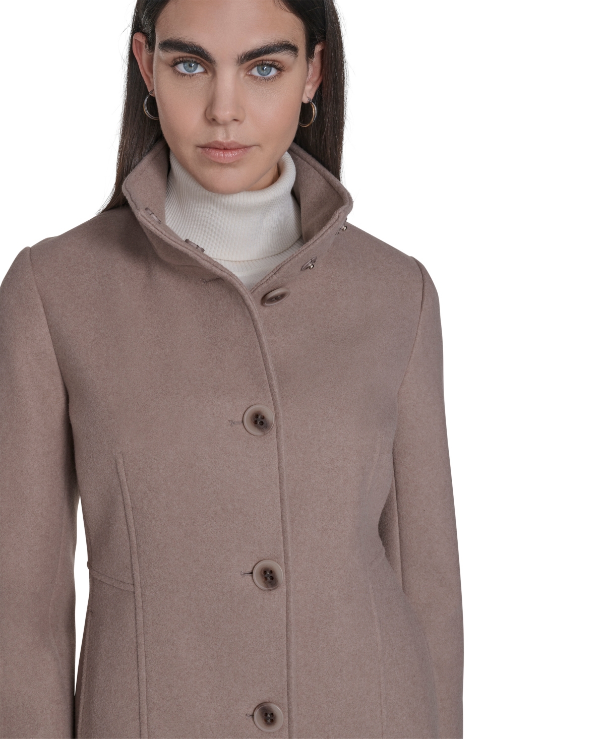 Calvin Klein Women's Walker Coat, Created For Macy's In Brown