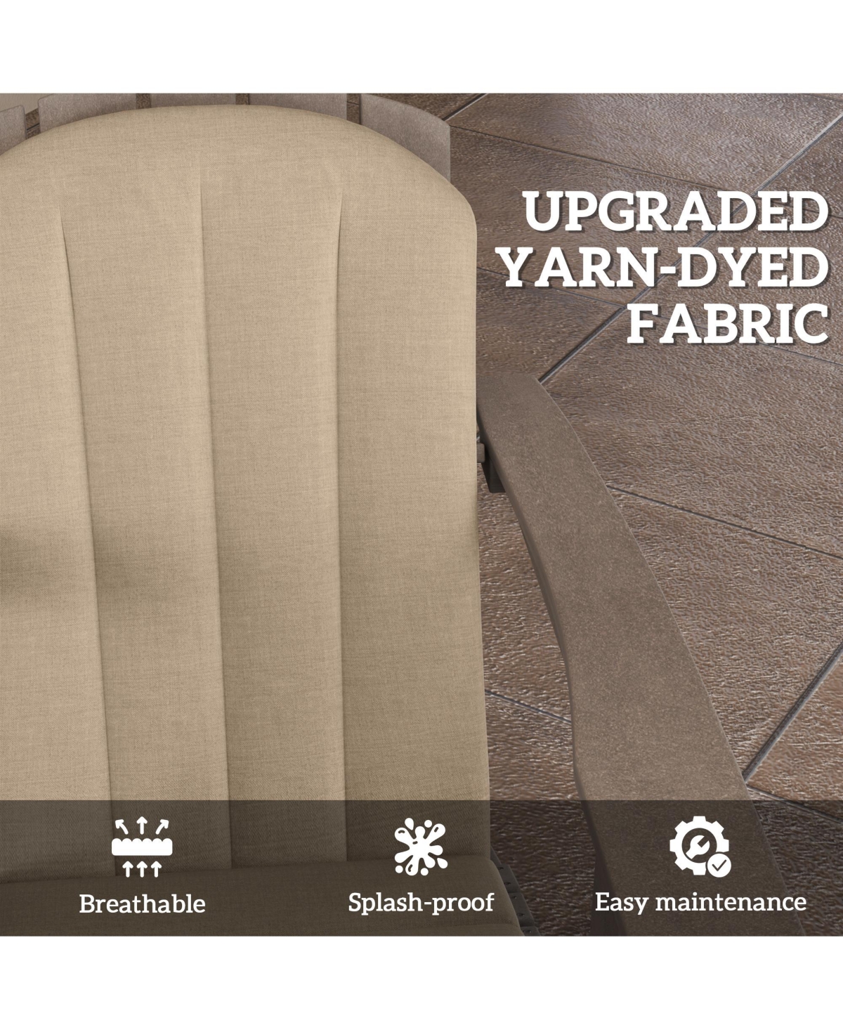 Outsunny 4PCS Adirondack Chair Cushion, Outdoor Cushions,