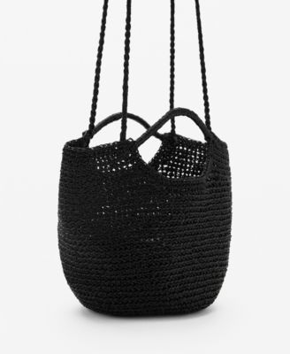 MANGO - Women's Mini Woven Crossbody Bag