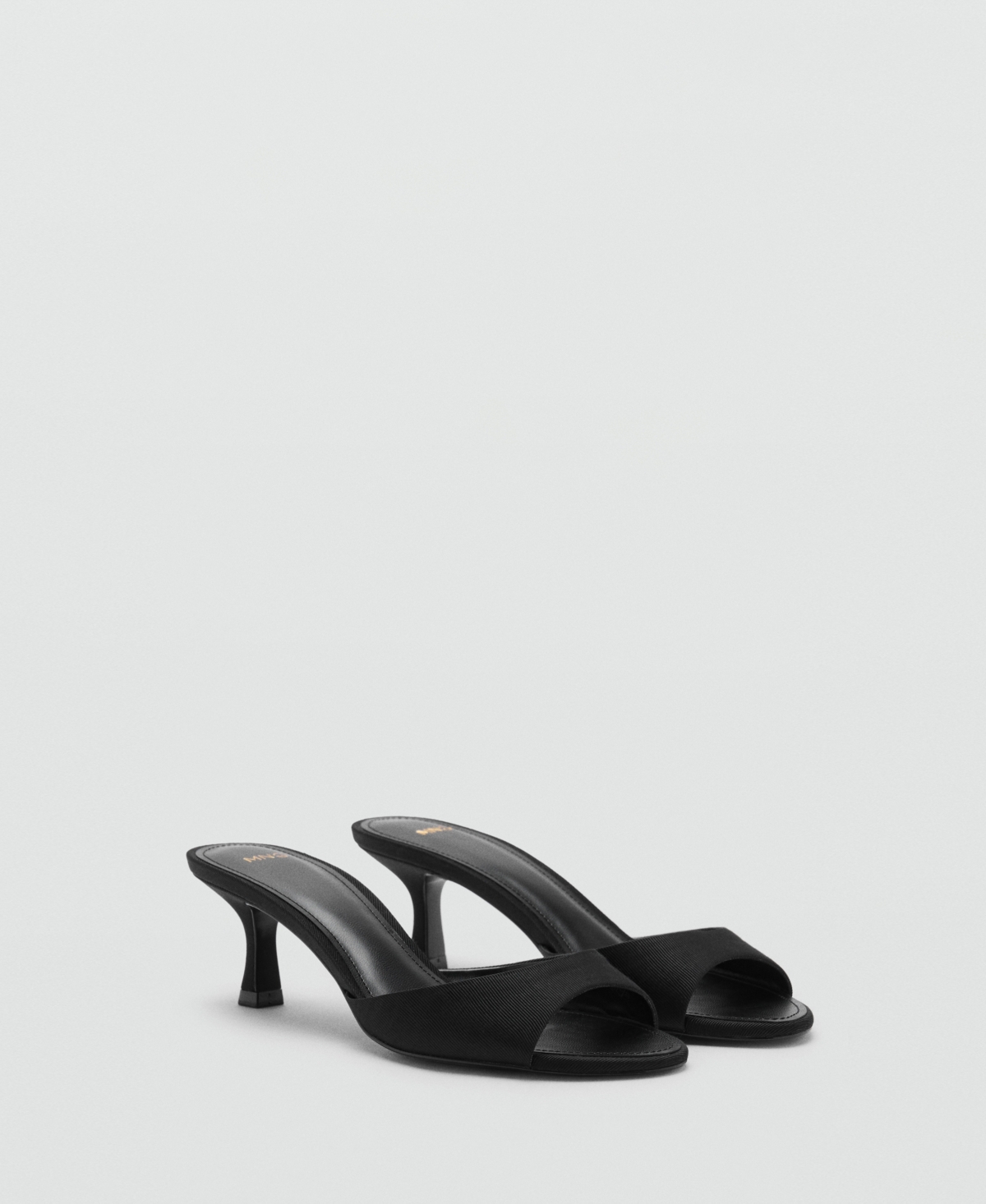 Mango Women's Kitten-heel Strap Sandals In Black