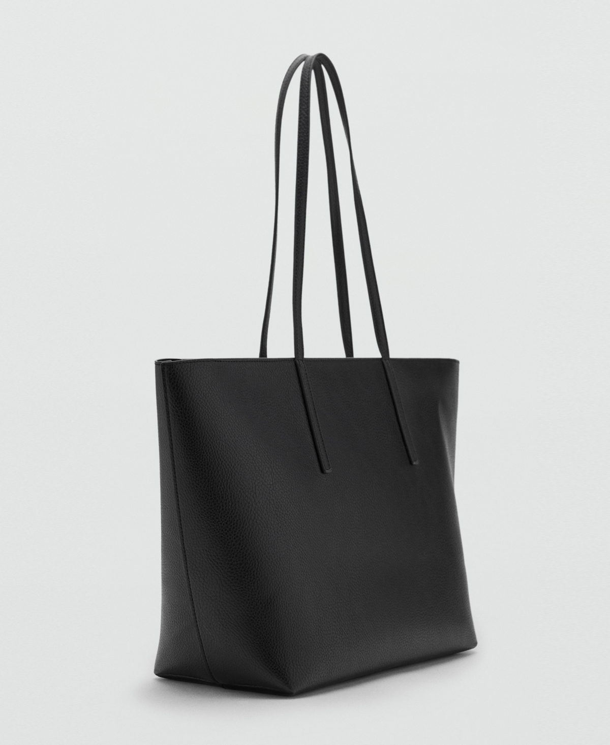 Women's Double Handle Shopper Bag - Black