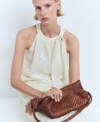 Women's Knot Detail Halter-Neck Top