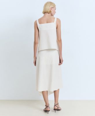 Women's Striped Asymmetric Skirt